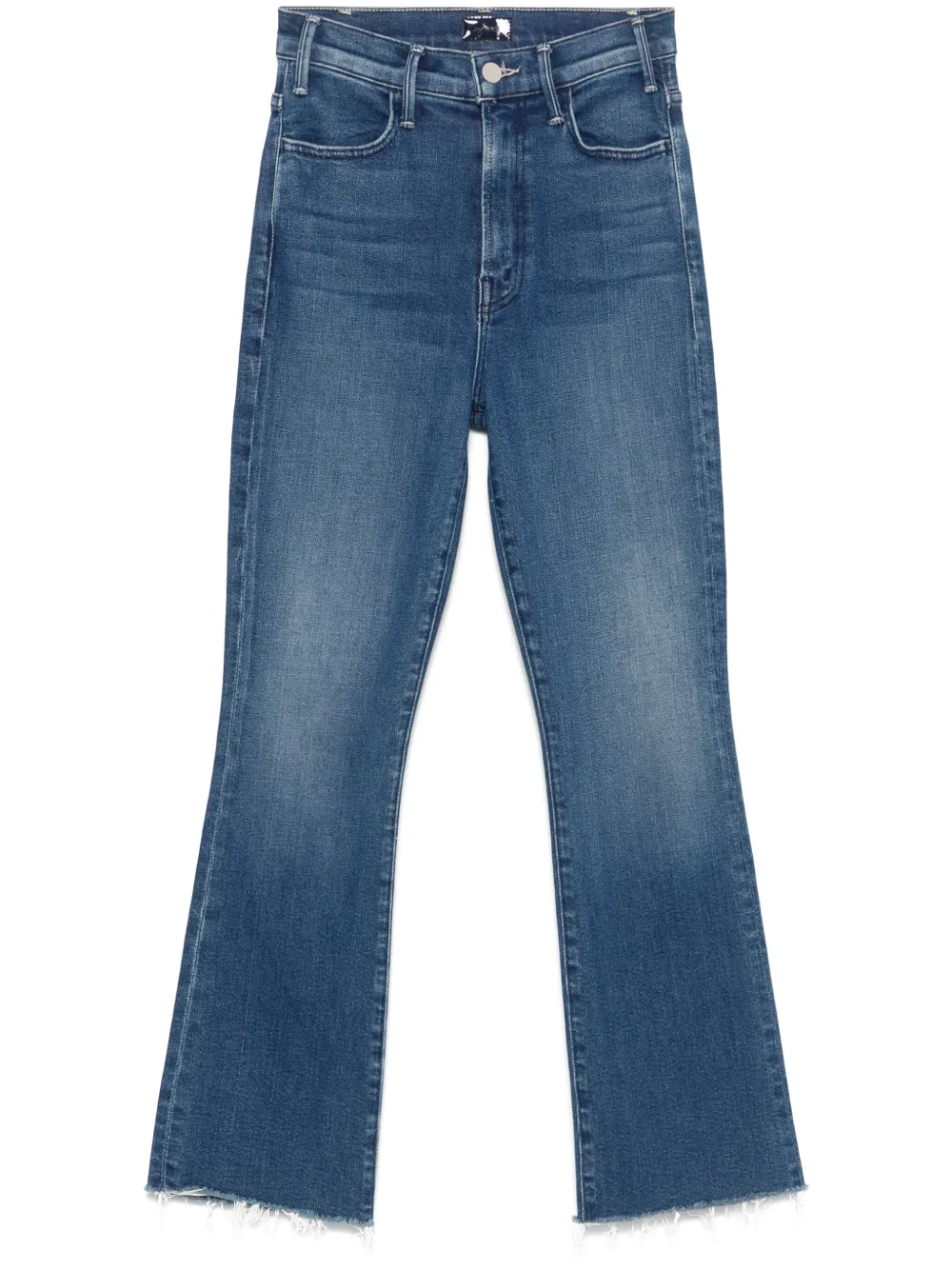 MOTHER Lil Hustler Flood Fray jeans Blauw
