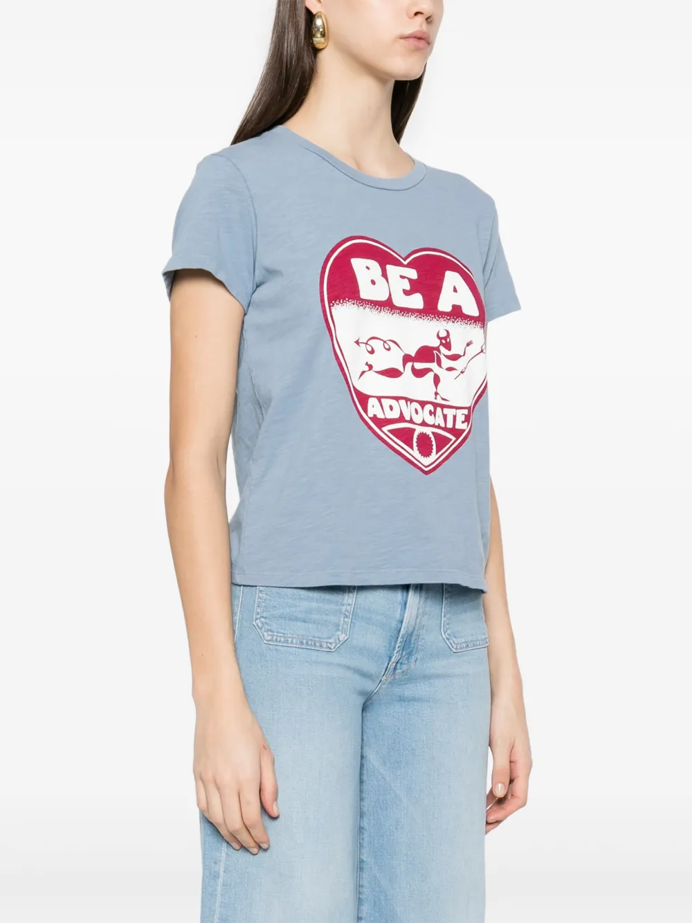 MOTHER T-shirt met print Blauw