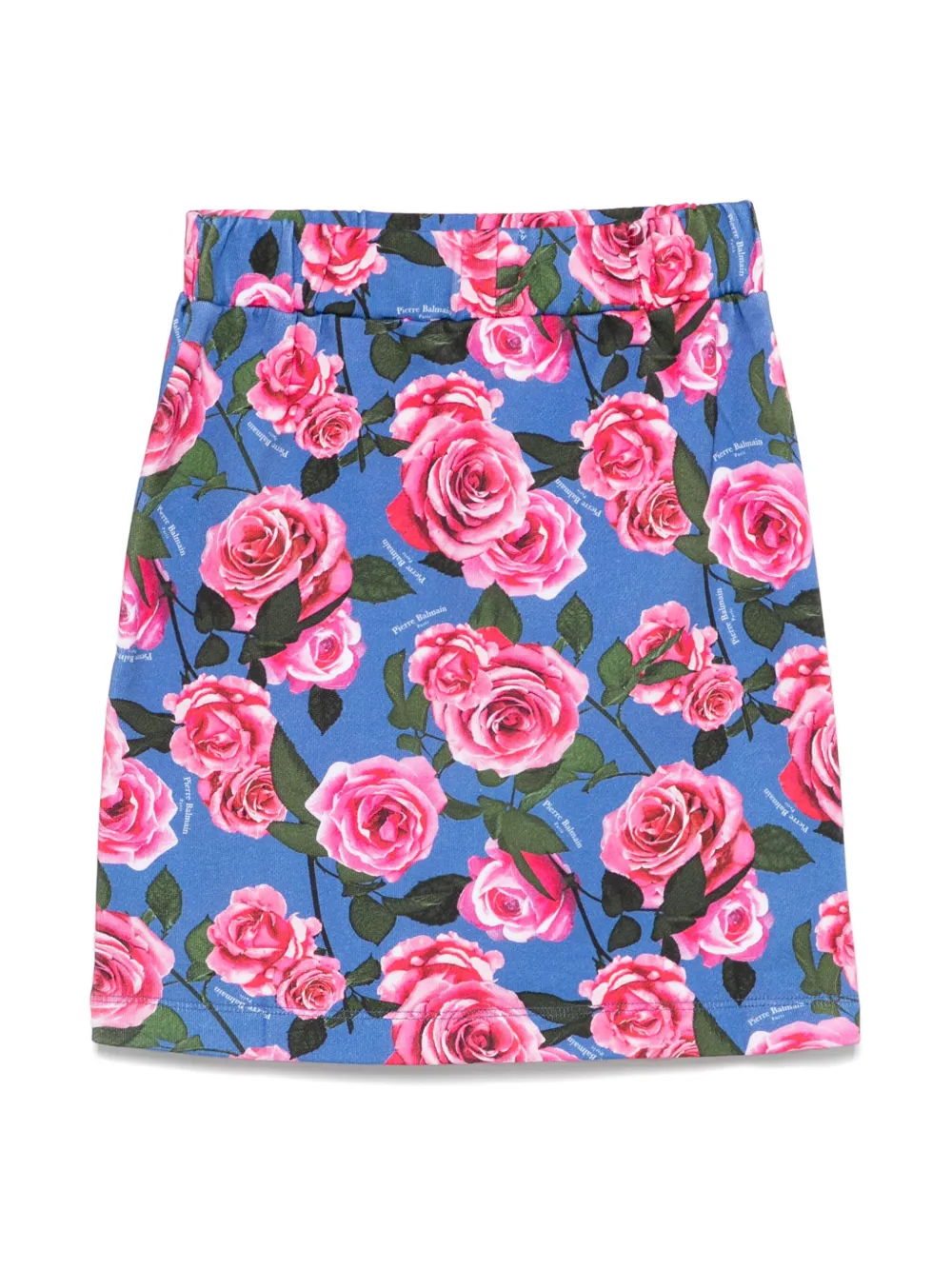 balmainkids Balmain Kids Rok met roosprint - Blauw