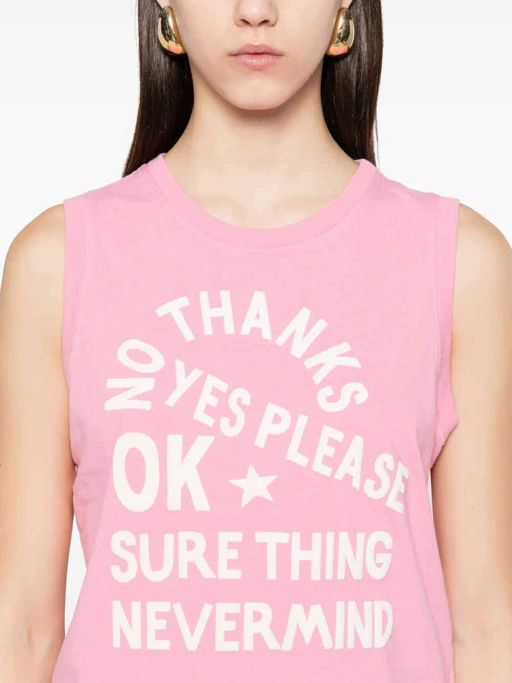 Shop Mother The Strong And Silent Type Tank Top In Pink