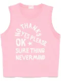 MOTHER The Strong and Silent Type tank top - Pink
