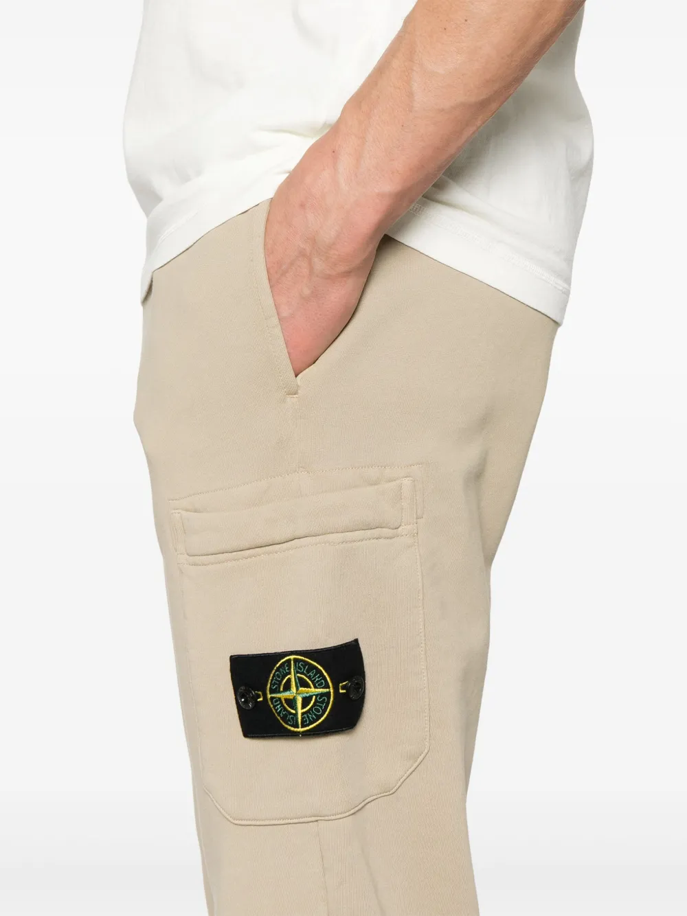 Stone Island Joggingbroek met Compass-logopatch Beige