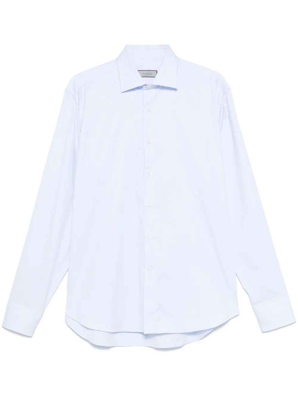 Canali Overhemd met jacquard Blauw