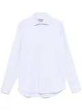 Canali pattern-jacquard shirt - Blue