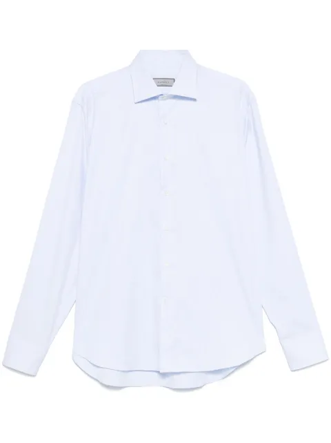 Canali pattern-jacquard shirt  