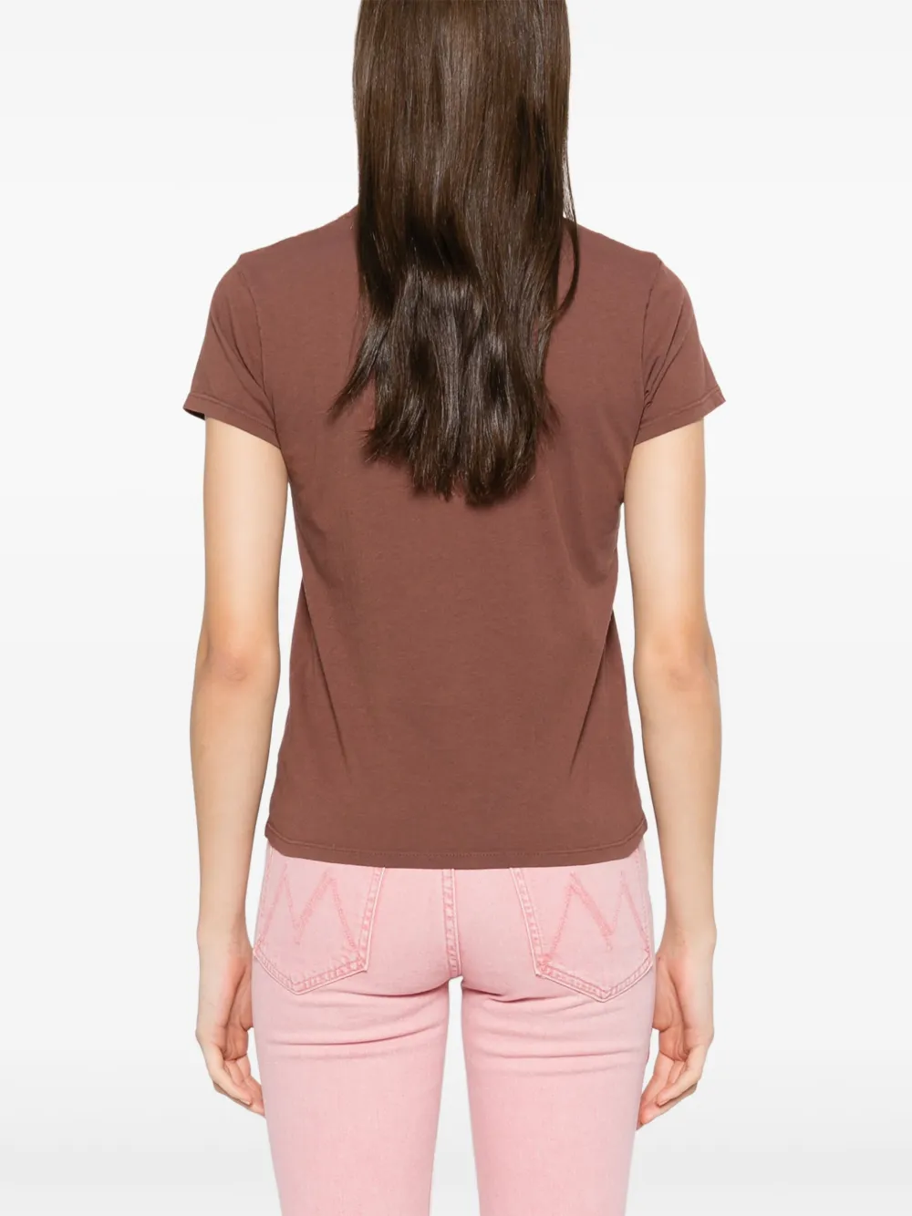 MOTHER T-shirt met print Bruin