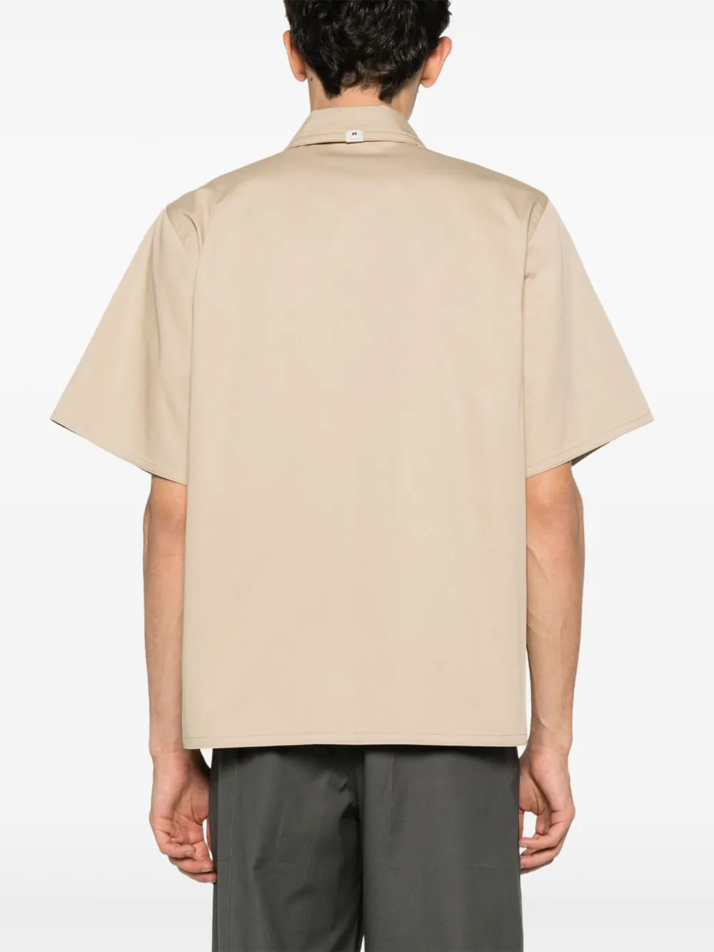 Off-White Overhemd met geborduurd logo Beige