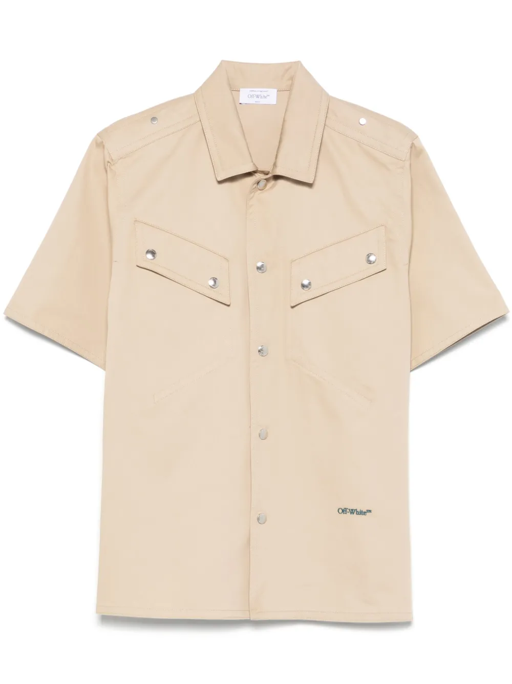 Off-White ロゴ シャツ - ニュートラル Off-White ロゴ シャツ - ニュートラル