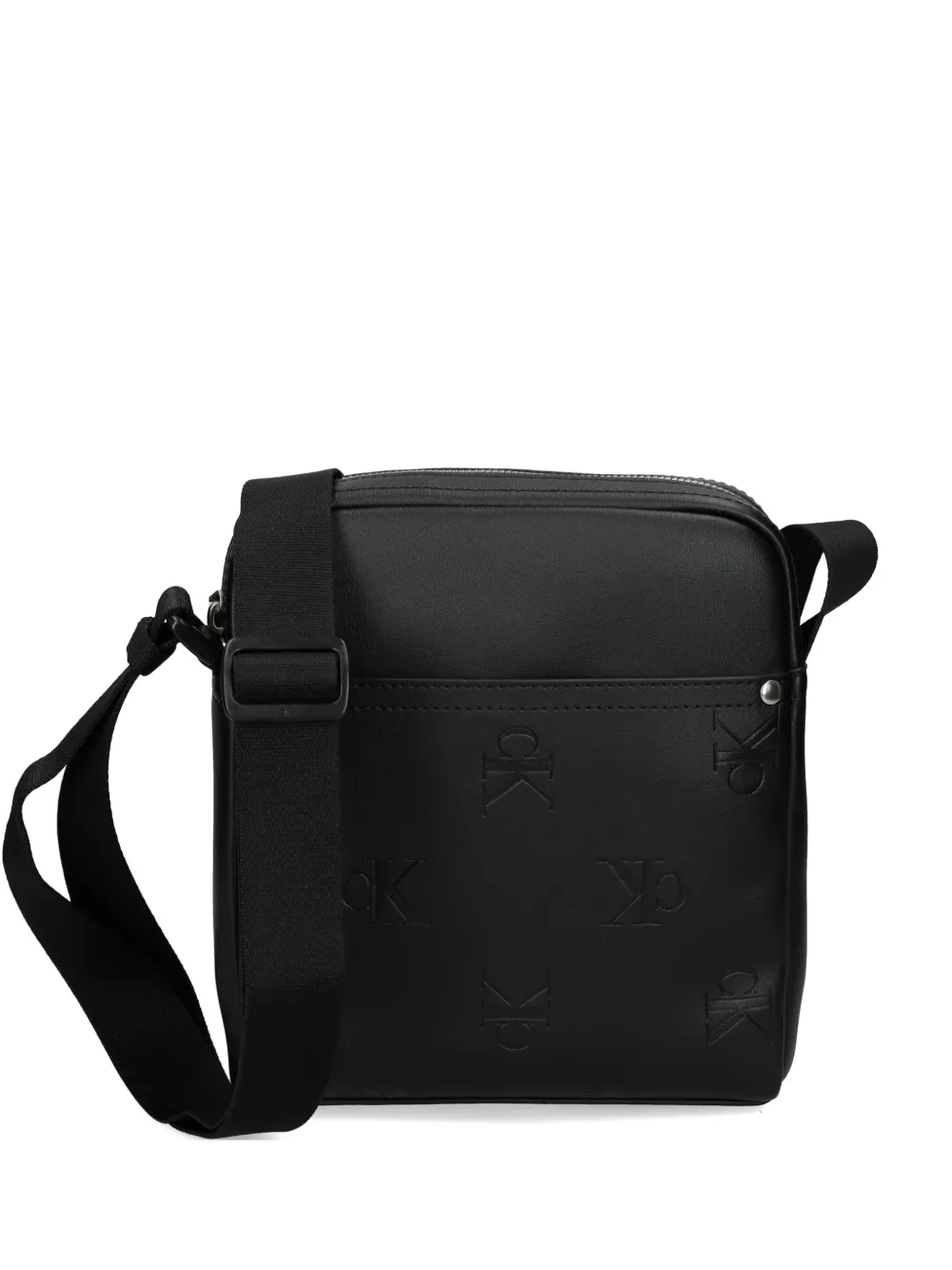 Calvin Klein logo-debossed messenger bag | Black | Image 1