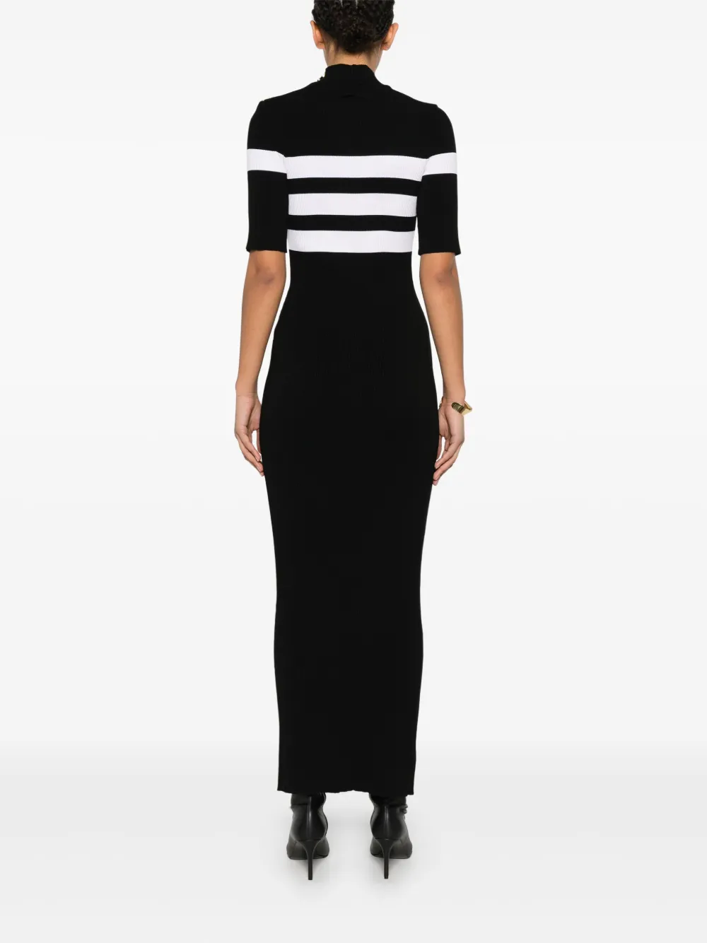 JEAN PAUL GAULTIER STRIPED MAXI DRESS 