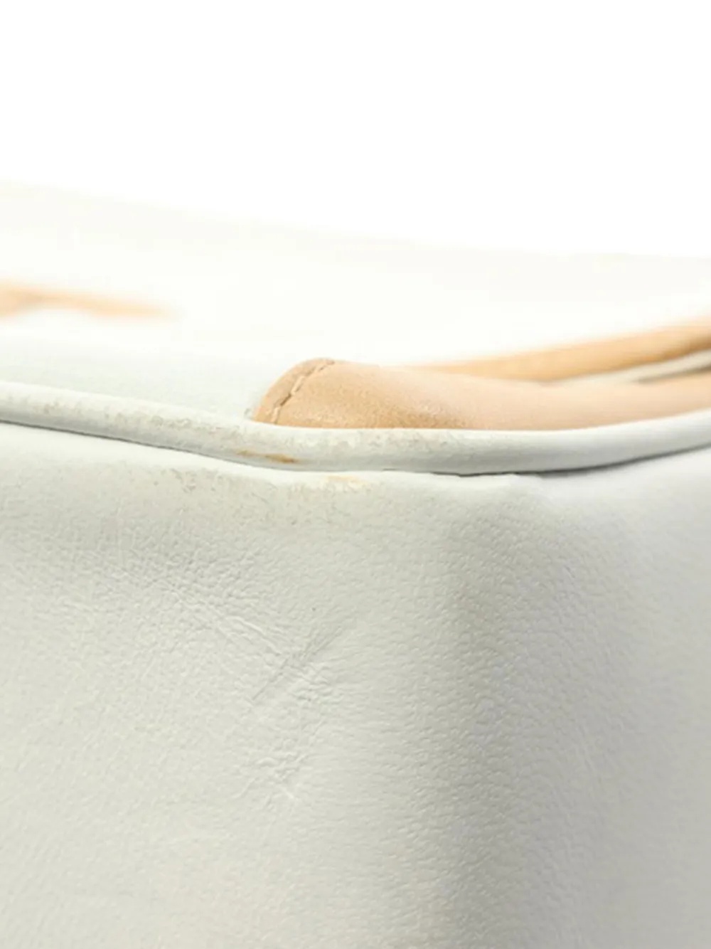 CHANEL Pre-Owned 1991-1994 CC Lambskin Border Tassel Chain Camera Bag crossbody bag - Wit