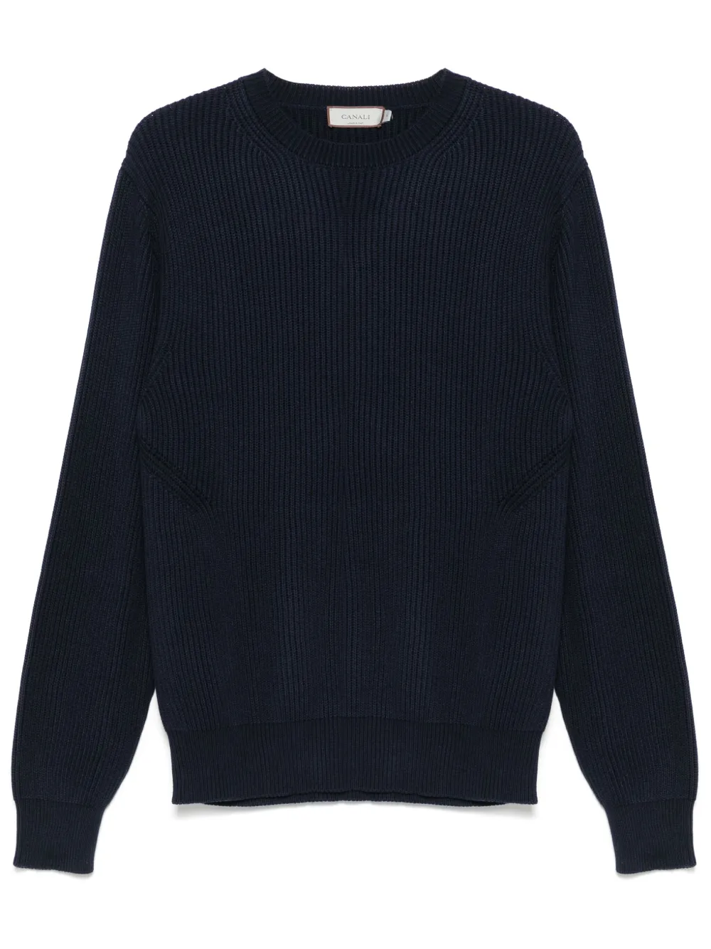 Canali pull nervuré en cachemire | bleu | Image 1