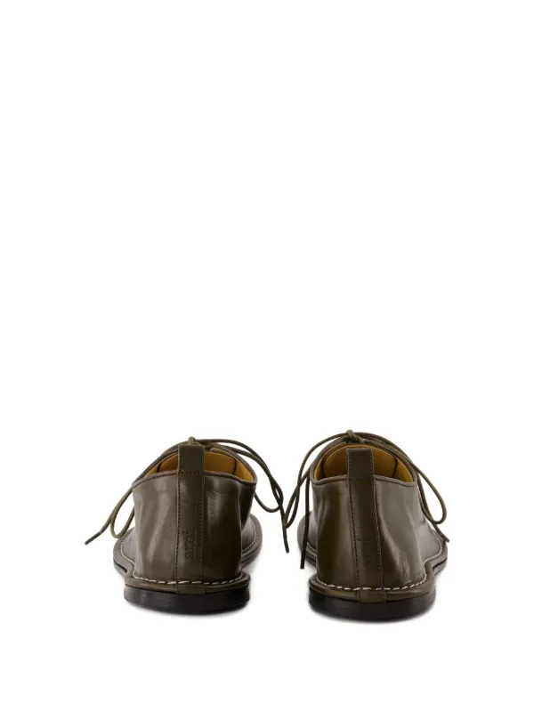 AMI Paris Leather Oxford Shoes | Green | FARFETCH
