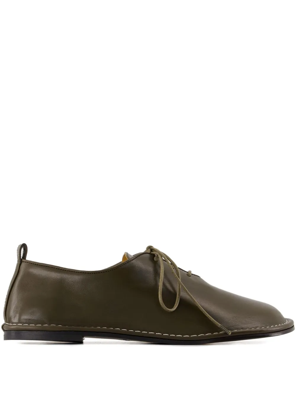 AMI Paris leather lace-up shoes Green