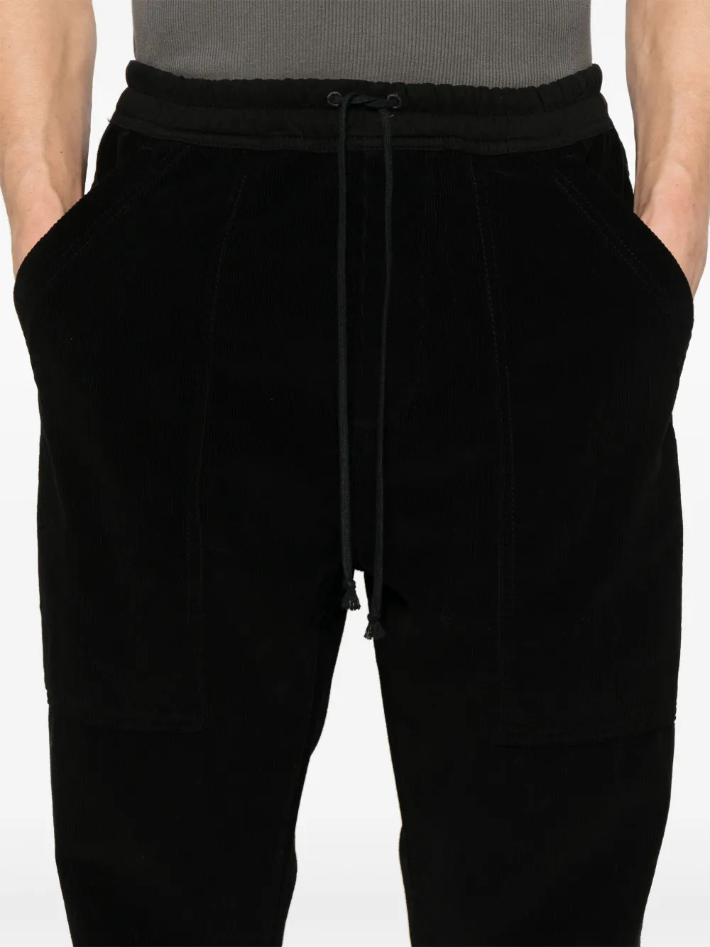 Saint Laurent Ribfluwelen broek Zwart