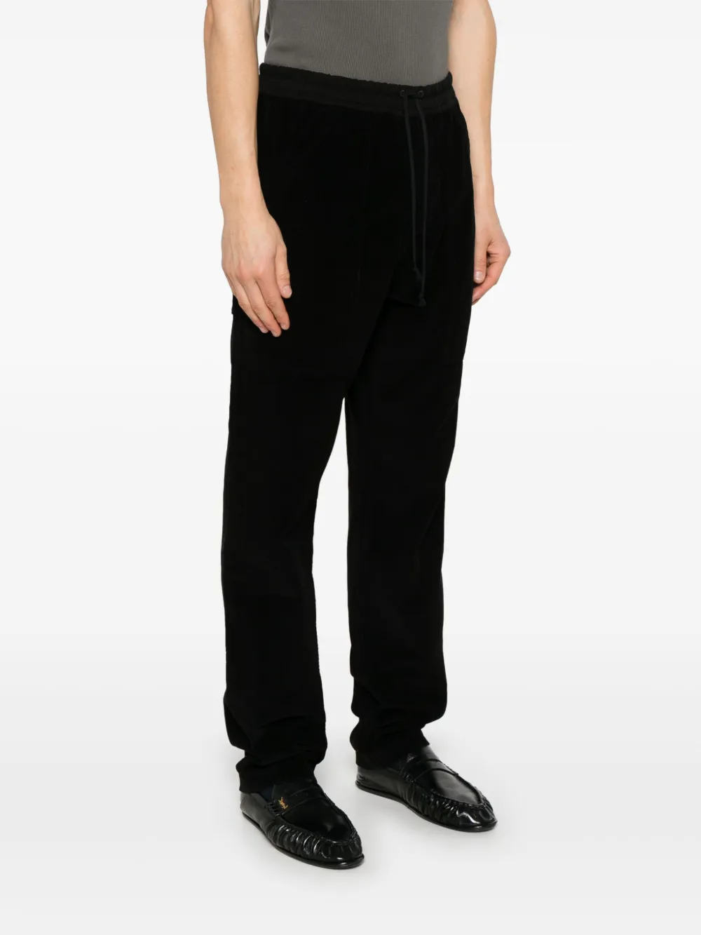Saint Laurent Ribfluwelen broek Zwart