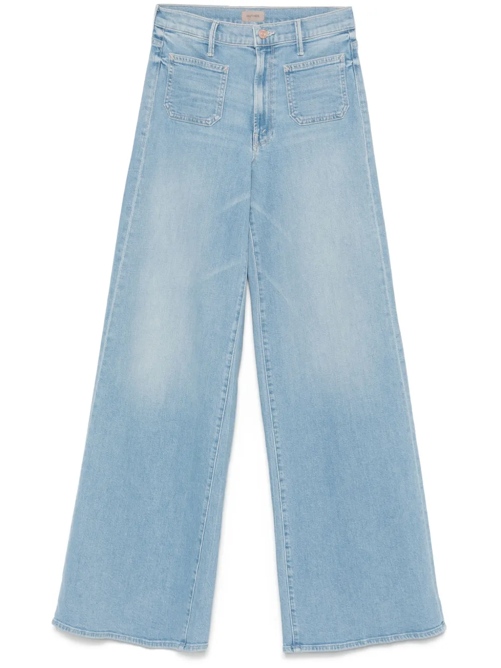 Shop Mother Patch-pocket Undercover Sneak Jeans In Blue