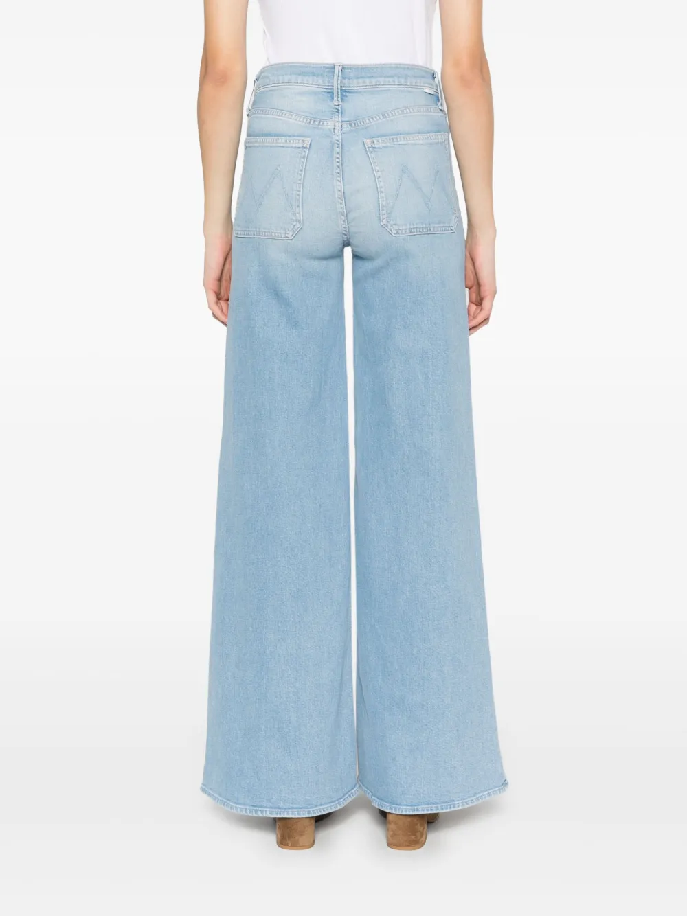 Shop Mother Patch-pocket Undercover Sneak Jeans In Blue