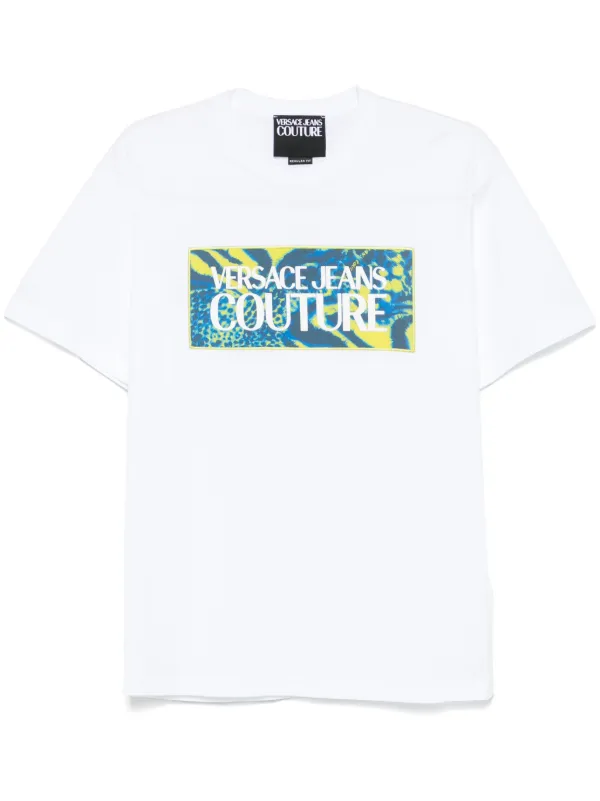 【関税込み】Versace Jeans Couture ホワイト ロゴ Tシャツ Versace Jeans Couture ロゴ Tシャツ | ホワイト | FARFETCH JP