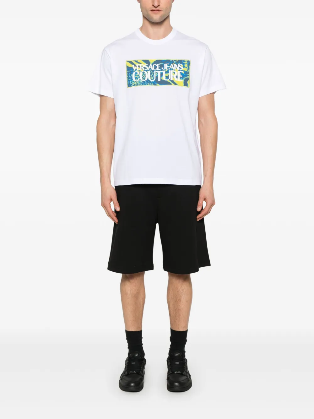 Versace Jeans Couture T-shirt met logopatch - Wit