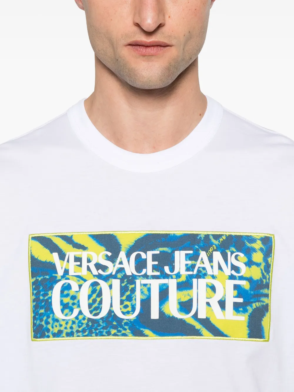 Versace Jeans Couture T-shirt met logopatch Wit