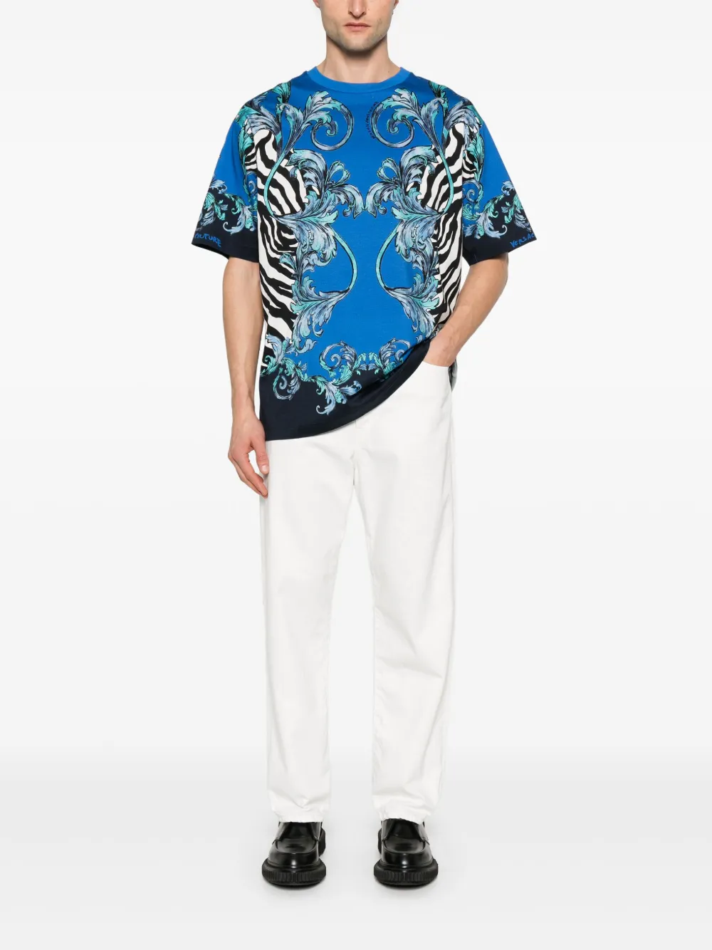 Versace Jeans Couture Chromo Couture T-shirt - Blauw