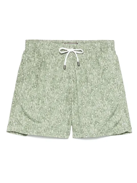 Canali shorts de playa con estampado floral
