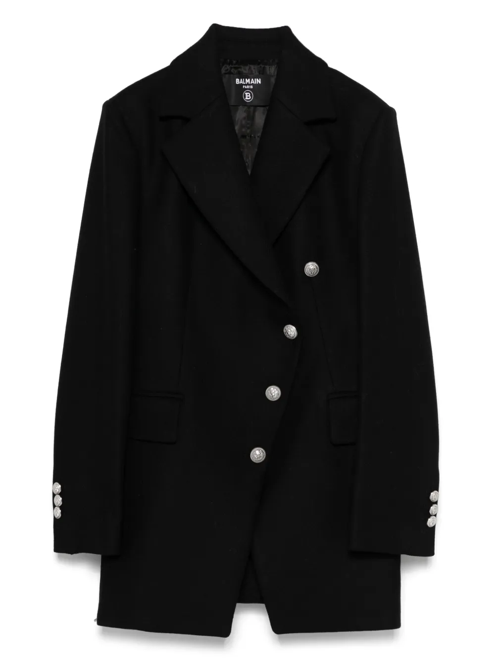 Balmain Kids Jas met dubbele rij knopen Zwart