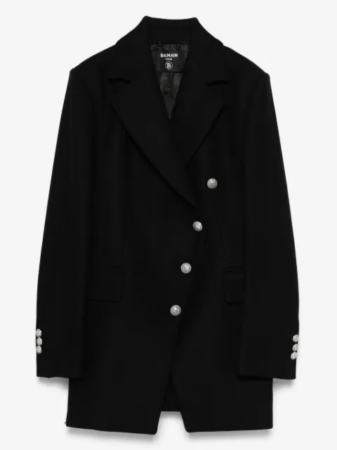 Balmain Kids abrigo con doble botonadura