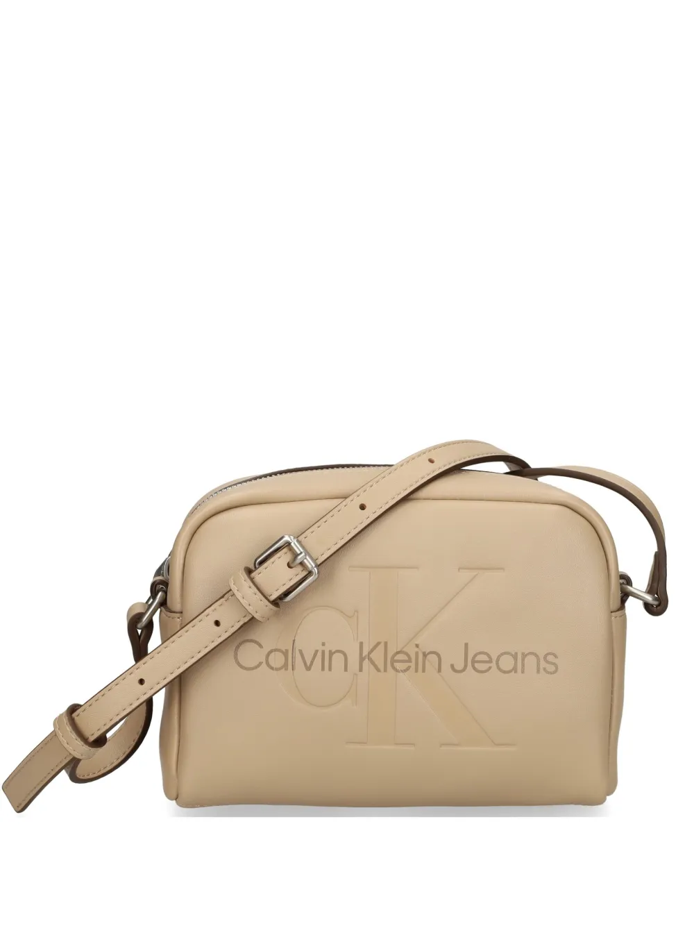 embossed-logo cross body bag