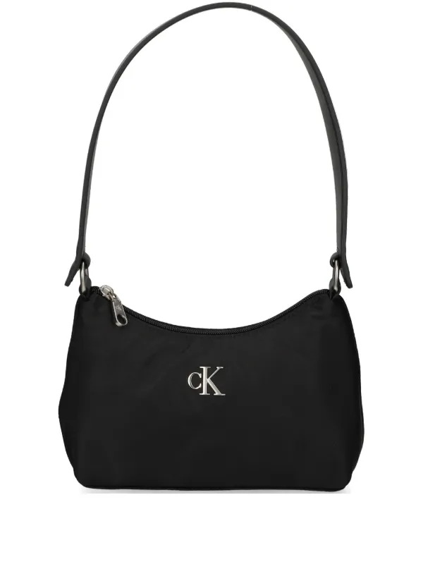 Calvin Klein Jeans ロゴプレート ショルダーバッグ | ブラック 