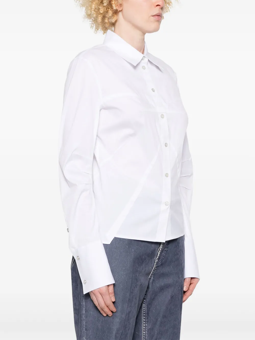 Helmut Lang Blouse met bustier-stijl Wit