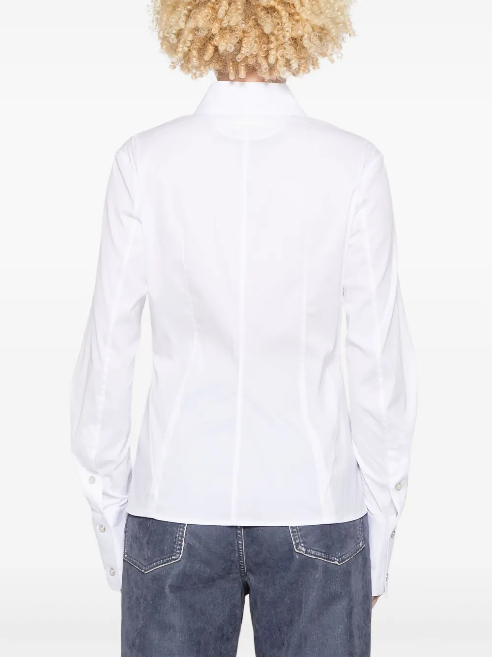 Helmut Lang Blouse met bustier-stijl Wit