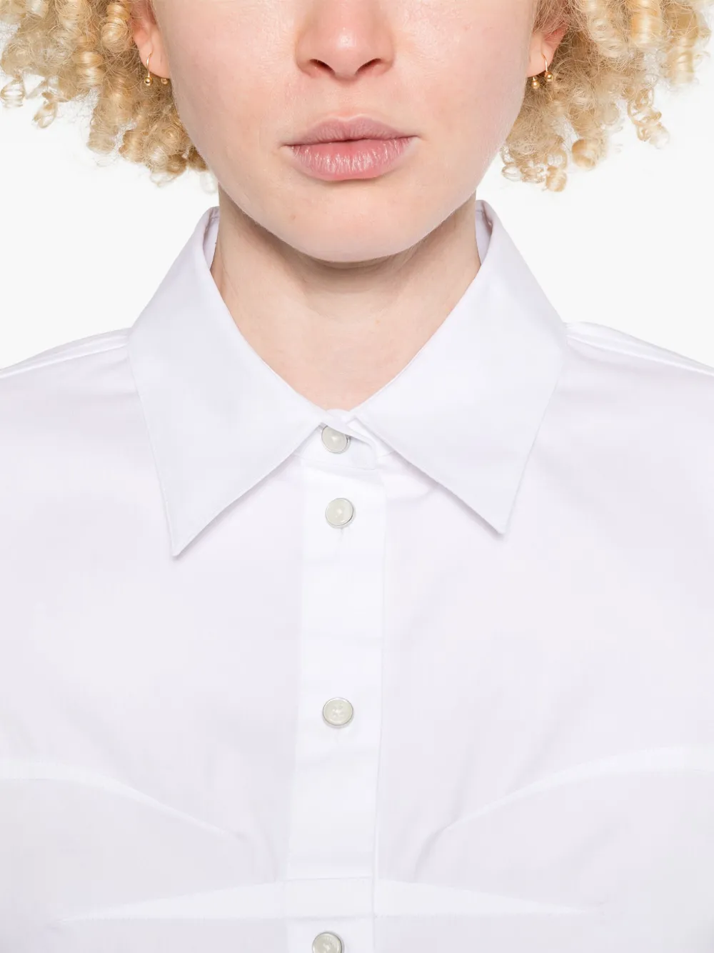 Helmut Lang Blouse met bustier-stijl Wit