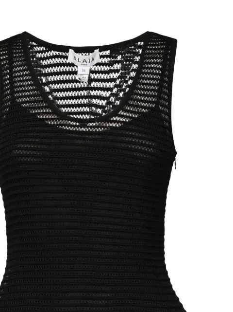 Alaïa ribbed mini dress AA9R25PCEX34K008A - 2