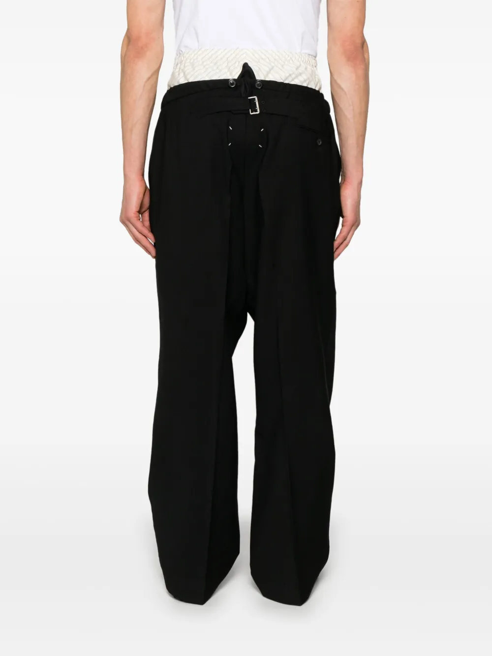 Shop Maison Margiela Anonimity Of The Lining Trousers In 黑色