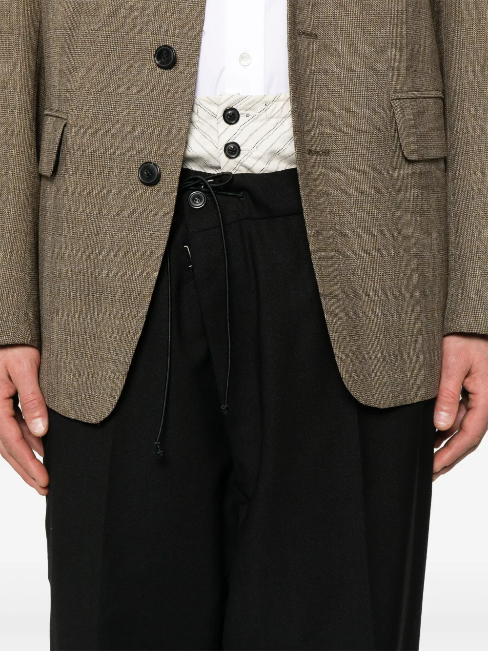 Shop Maison Margiela Anonimity Of The Lining Trousers In 黑色
