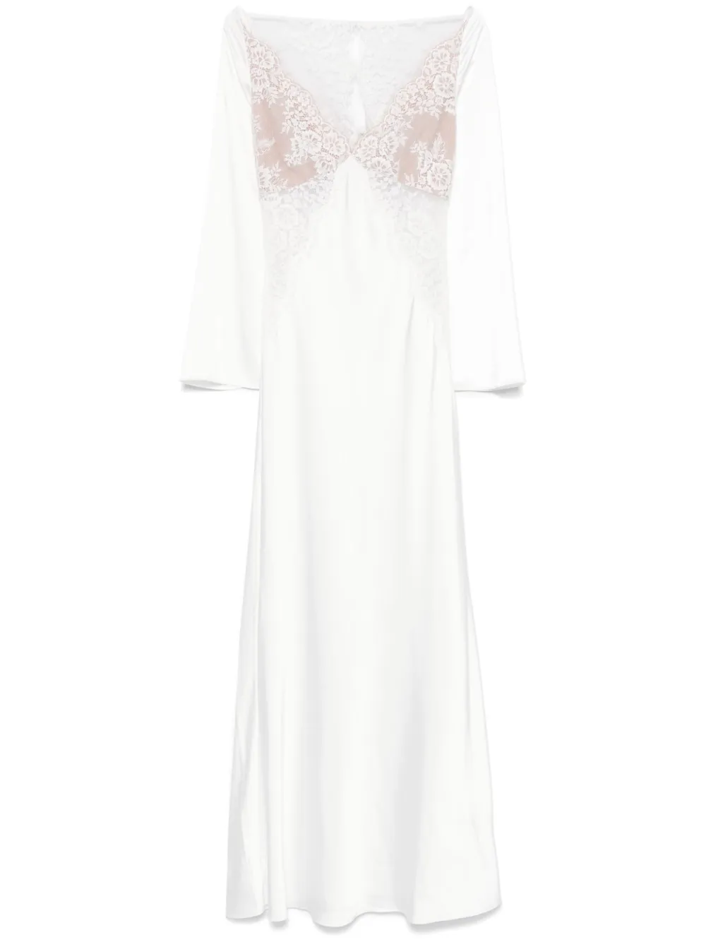 Self-Portrait lace satin gown | White | Image 1