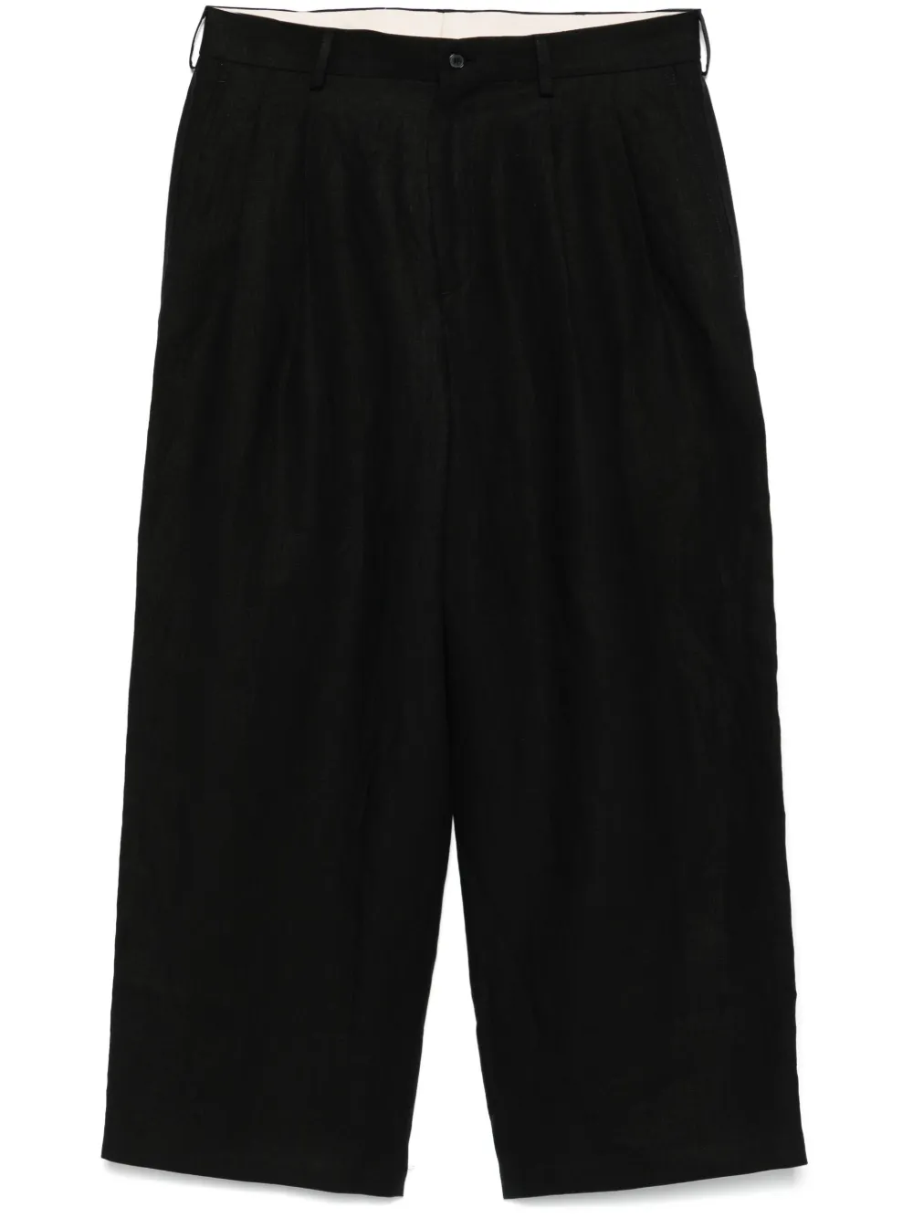 Caruso linen trousers | Black | Image 1