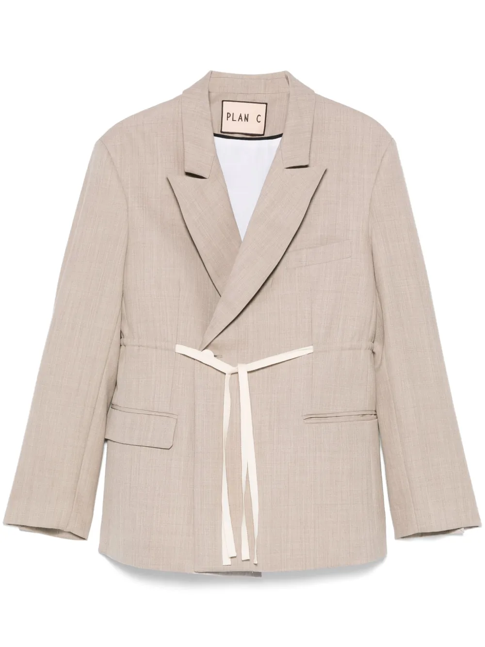 Plan C Panama blazer Bruin