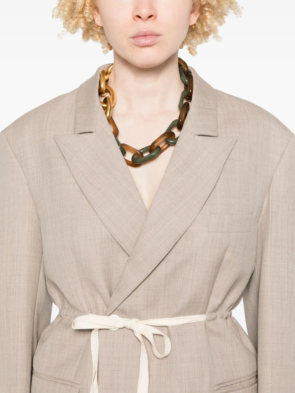 Plan C Panama blazer Bruin