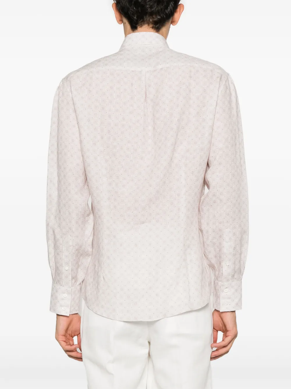 Brunello Cucinelli Overhemd met print Beige