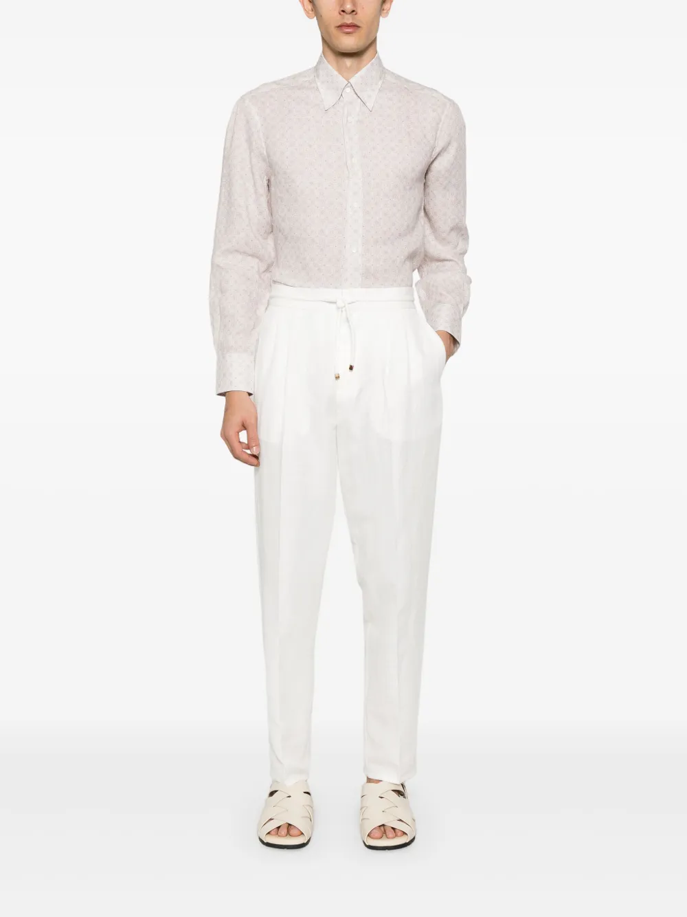 Brunello Cucinelli Overhemd met print - Beige