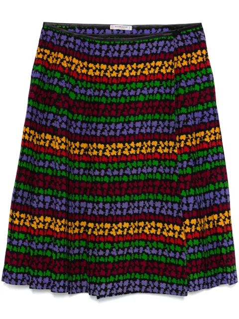 Saint Laurent Pre-Owned 1980s clovers-print midi skirt