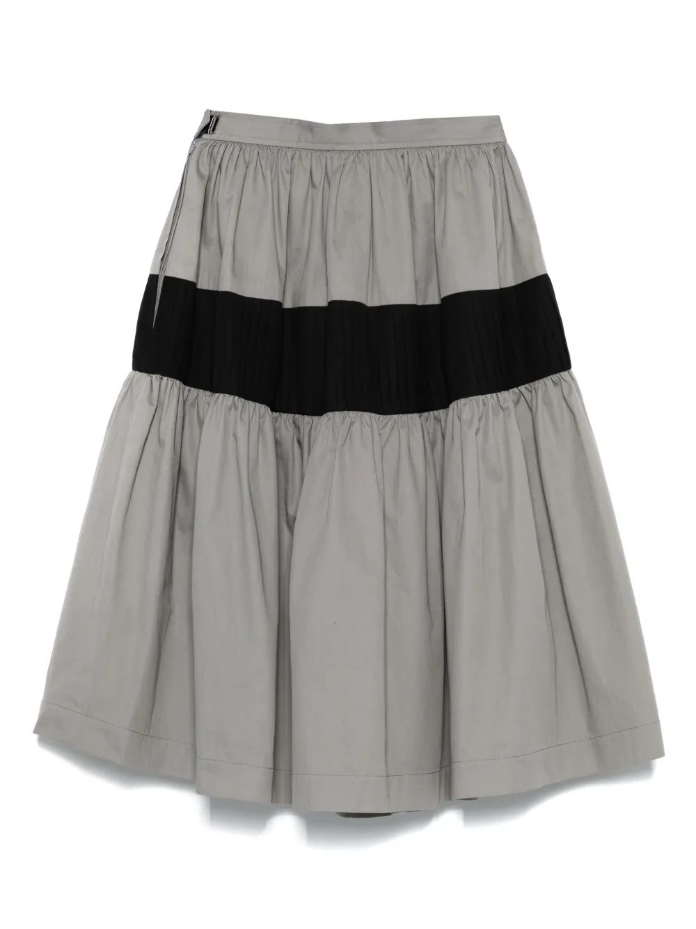 saintlaurentpre-owned Saint Laurent Pre-Owned 1980s midi-rok met plooien - Grijs