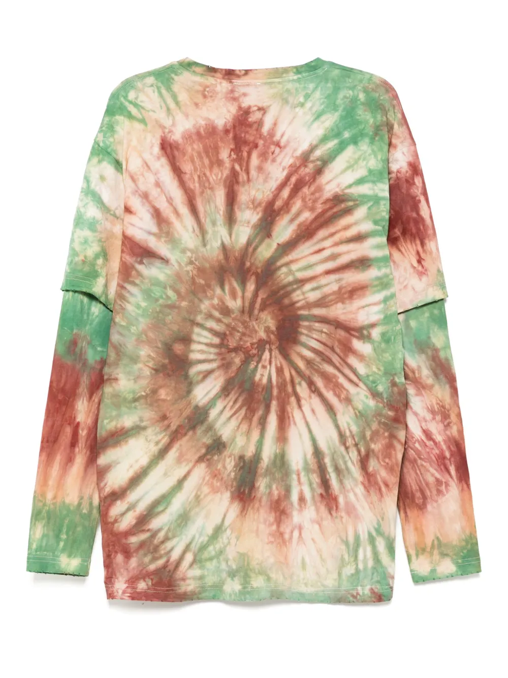 Stain Shade T-shirt met tie-dye print - Groen