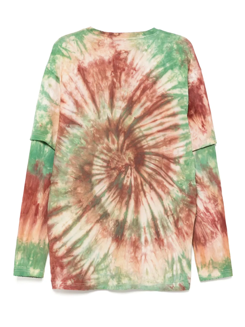 Stain Shade T-shirt met tie-dye print - Groen