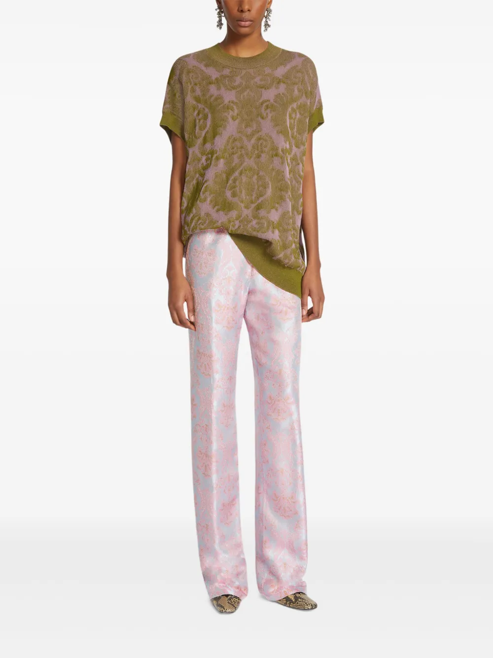 DRIES VAN NOTEN Broek met jacquard - Blauw