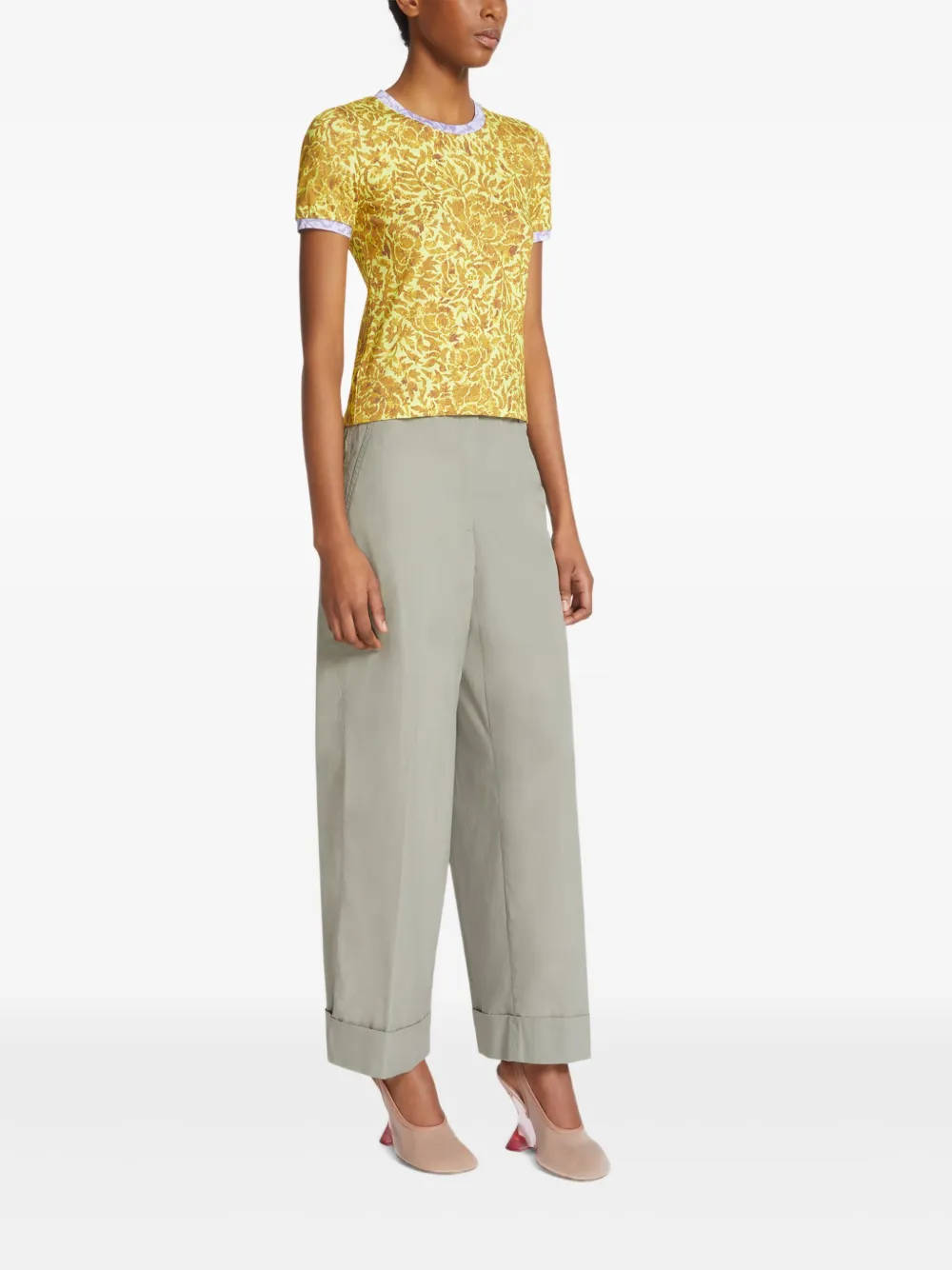 DRIES VAN NOTEN T-shirt met print Geel