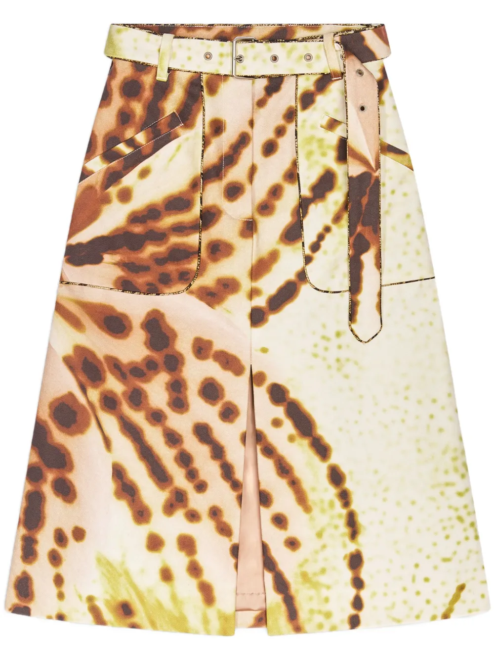 DRIES VAN NOTEN printed midi skirt | Green | Image 1